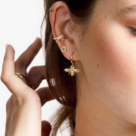 Boucles d'oreilles goutte d'abeille plaqué or ou argent