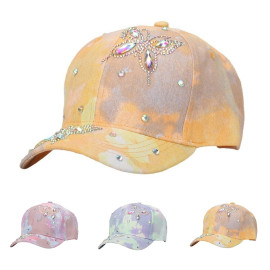 Casquette Papillon poru enfent avec Papillon Strass - pour fille 4-8 ans