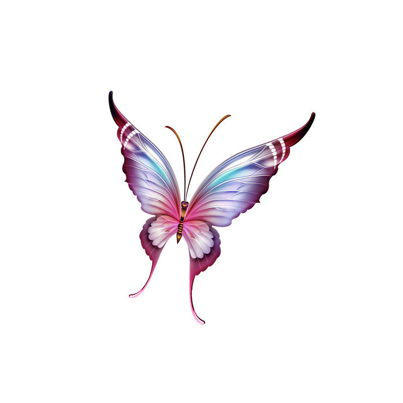 Sticker Papillon Magnifique Papillon PVC - 15cm x 14 cm Bordeaux