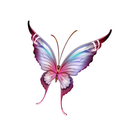 Sticker Papillon Magnifique Papillon PVC - 15cm x 14 cm Bordeaux