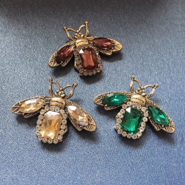 Broches abeille cristal strass