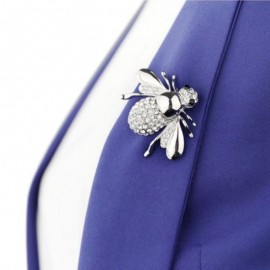 Magnifique broche abeille strass et cristal couleur argent