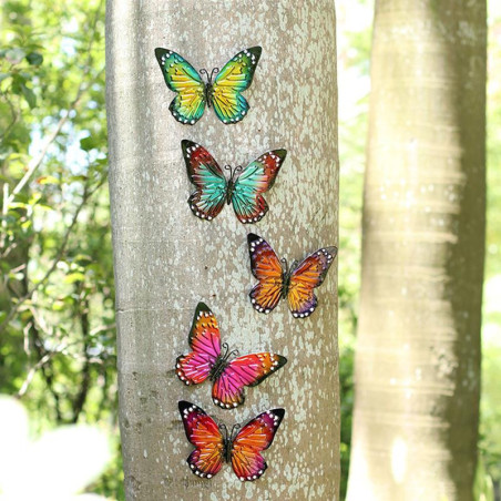 Magnifiques Stickers Mural Papillons Métalliques