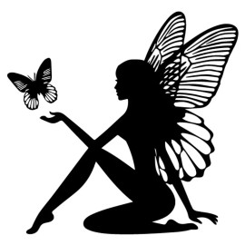 Adesivo Murale Fata e Farfalla | Idea Regalo Originale