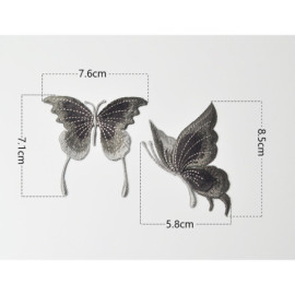 Dimensions de l'écussons Papillons brodés Ailes Papillon en Dentelle