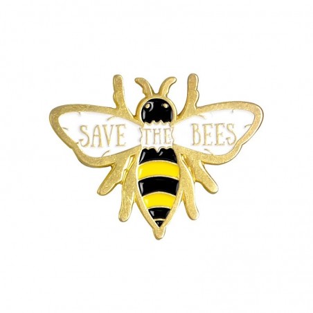 Set 2 Spille Ape Smaltate - Save the Bees & Bee Kind