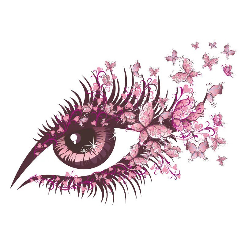 Écusson Papillon Thermocollant - Oeil de Papillons Roses