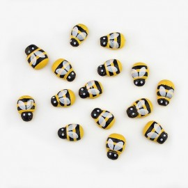 Decoration Abeille en Bois Adhésif - Lot de 100 pièces