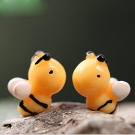 Petite Figurine Miniature Abeille en résine