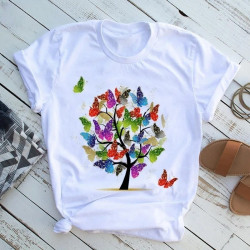 T-shirt Papillons imprimé Arbre à Papillons