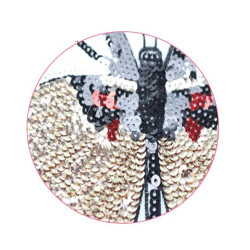 Détails du Grand Patch Thermocollants 22cm x 21cm - Papillon étincelant Couleur Or