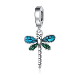 Boucles d'oreilles Pendantes Libéllule Charme de Libellule Aquarelle