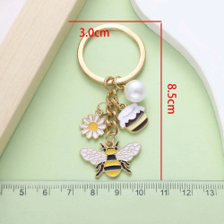 Dimensions Porte-clés Abeille Butinage Joyeux