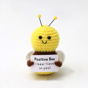 Peluche Abeille en Laine 'Buzzy l'Optimiste'