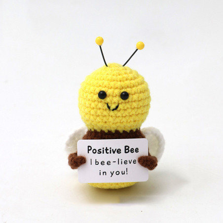 Peluche Abeille en Laine 'Buzzy l'Optimiste'