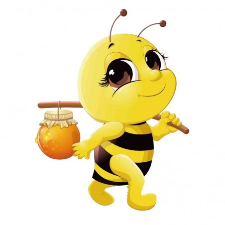 Autocollant abeille gourmande pour voiture - 15,1 cm x 19,8 cm
