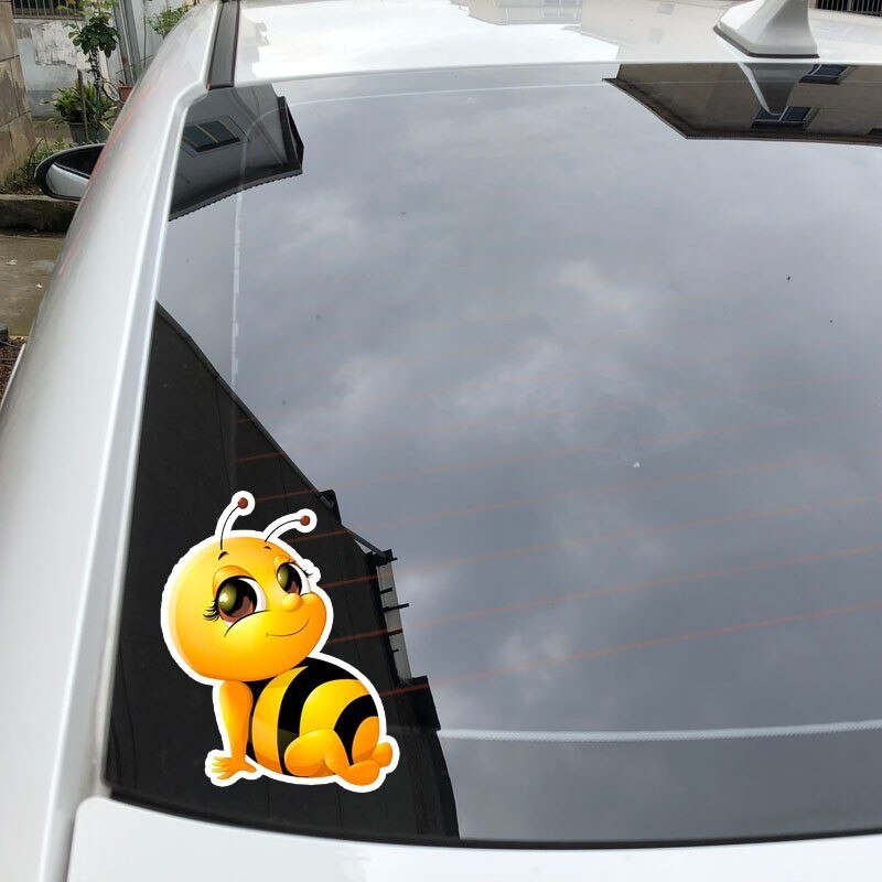 Autocollant abeille souriante