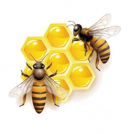 Autocollant de voiture Abeilles qui butinent ! - 15.4 cm x 13.7 cm