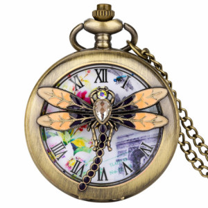 Montre Libéllule Montre à Collier Libéllule à quartz couleur Bronze