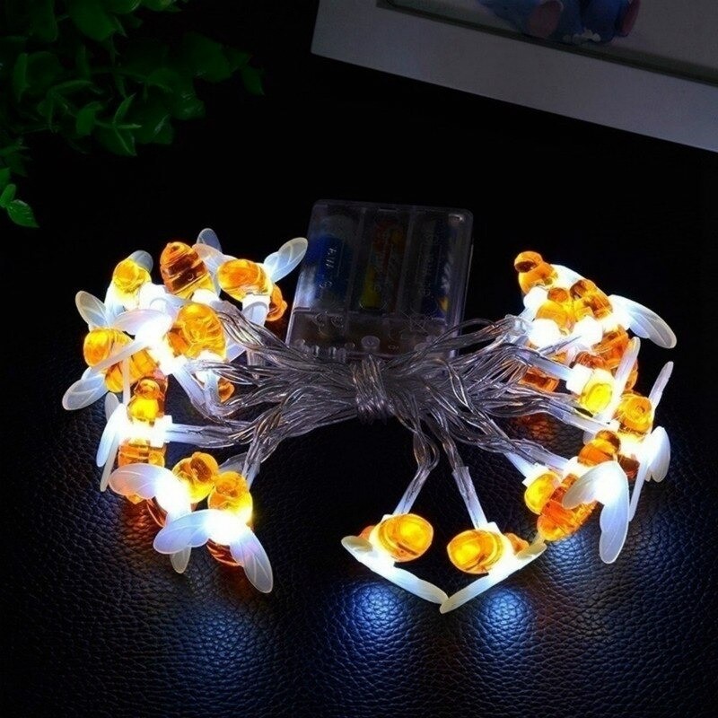Guirlande lumineuse abeille jardin
