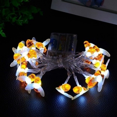 Guirlande lumineuse abeille jardin