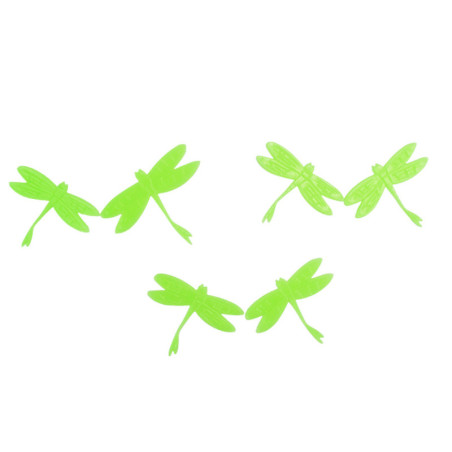 Détails Autocollant Mural Libellule Phosphorescent - Lot de 7 pièces