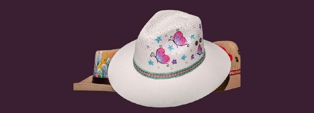 Cappellino farfalla, accessorio natura e regalo originale