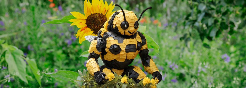 Mascotte ape, costume per eventi a grandezza naturale