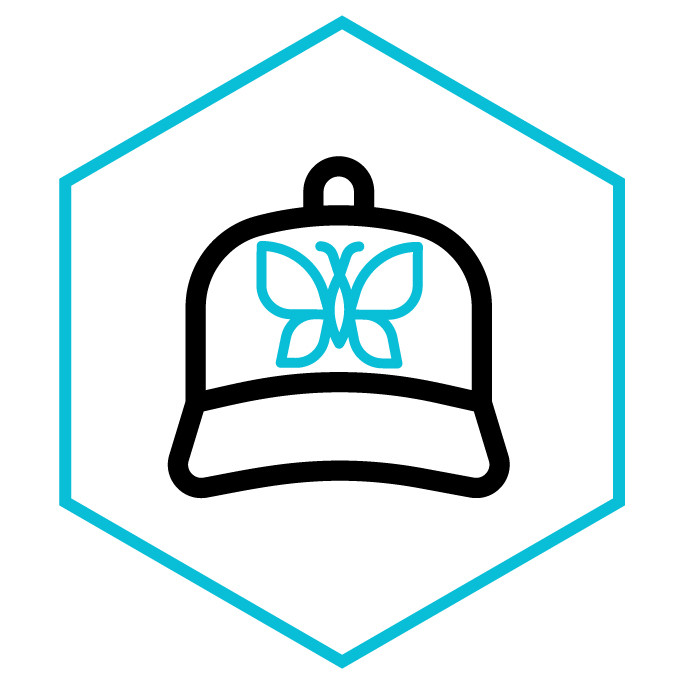 Icona della categoria Cappellino Farfalle